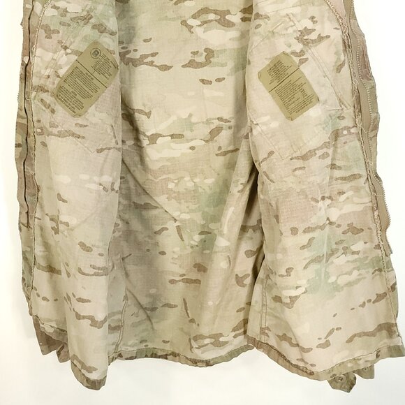 US Military Coat Army Combat Men's Med Long FR Multicam Camo Zip Hook Loop Front - Picture 6 of 11